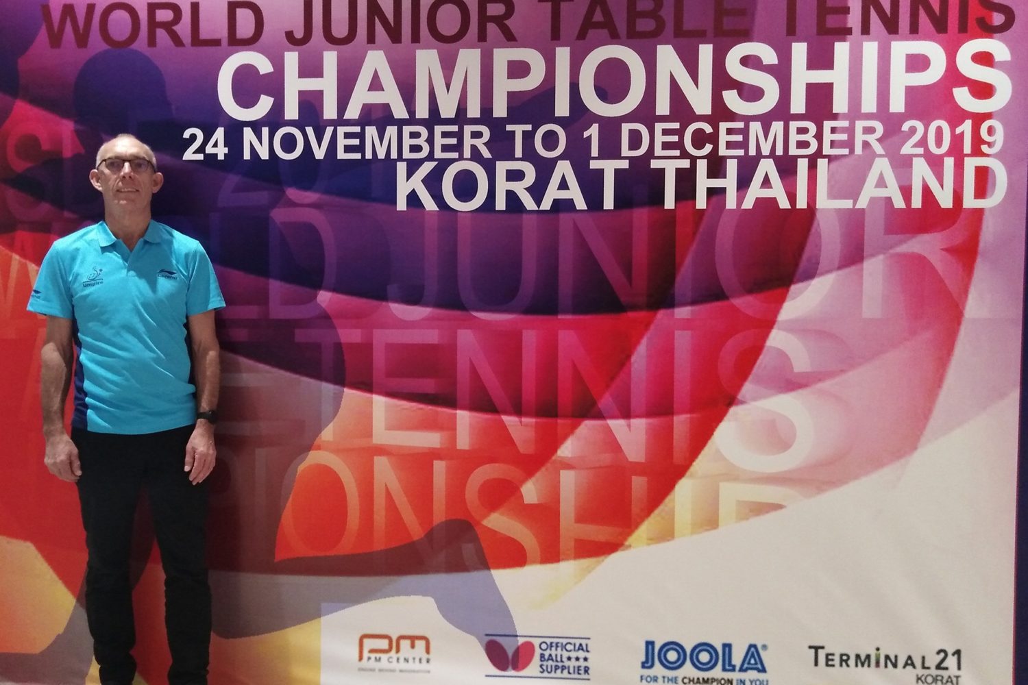 Gérard Le Pape, arbitre international de tennis de table en Thaïlande