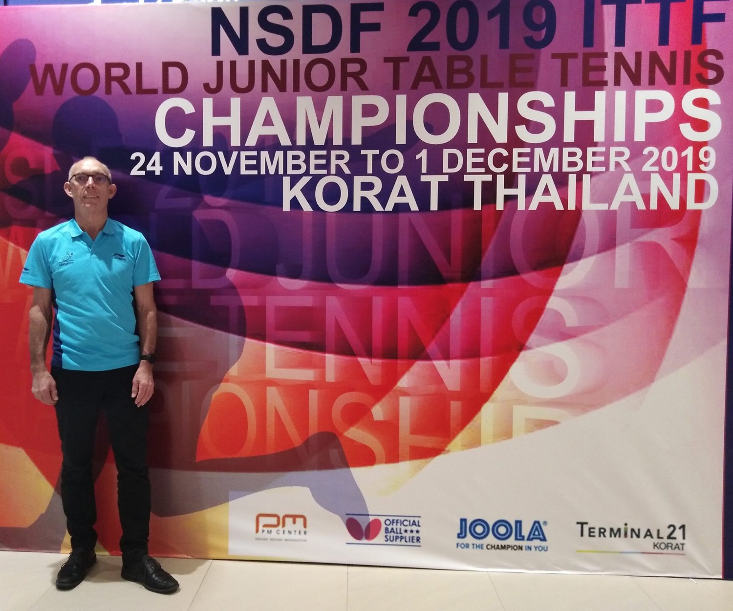 Gérard Le Pape, arbitre international de tennis de table en Thaïlande